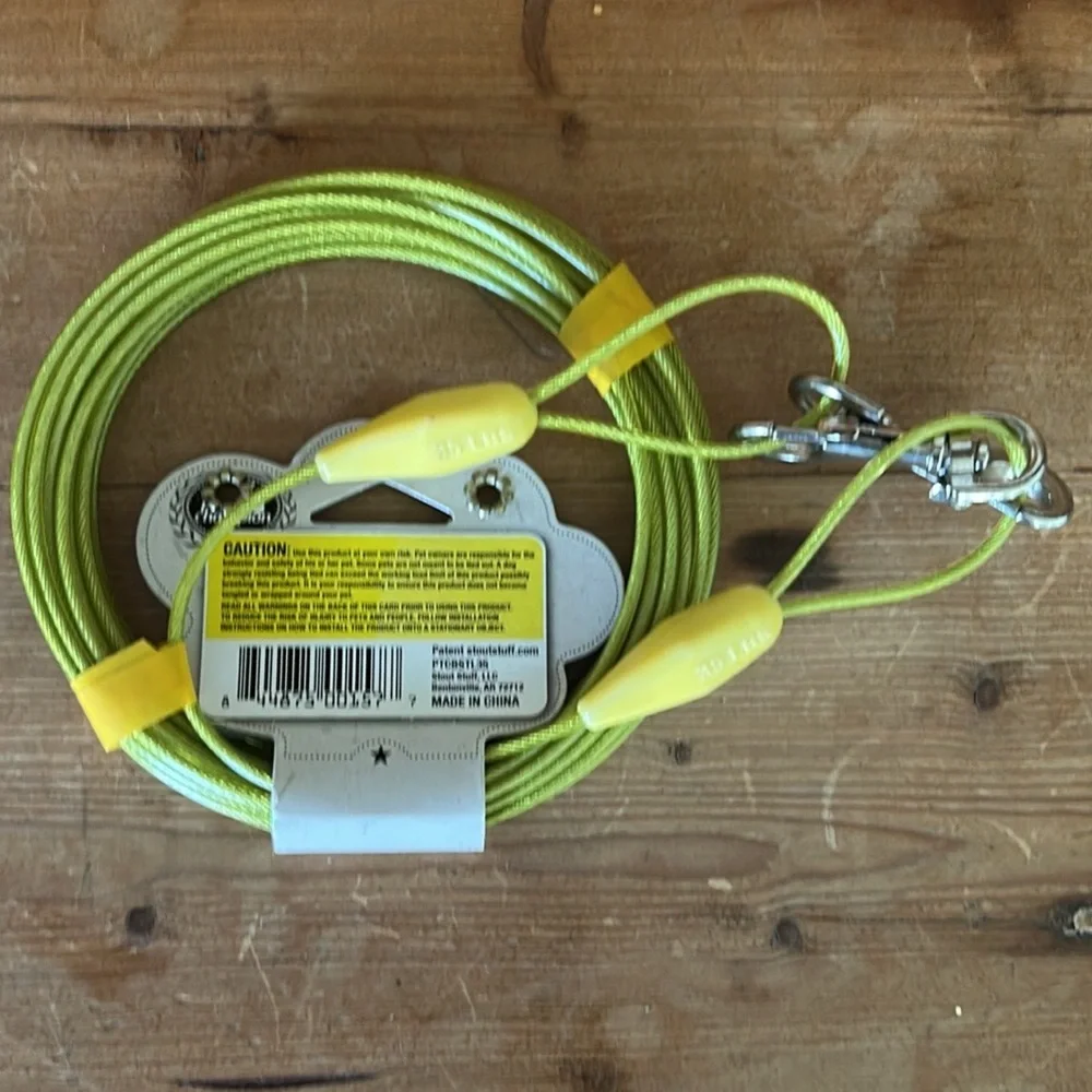 Pet Champion Dog Tie-Out Cable 25ft 30lbs Dogs Animals Yard Leash NEW!